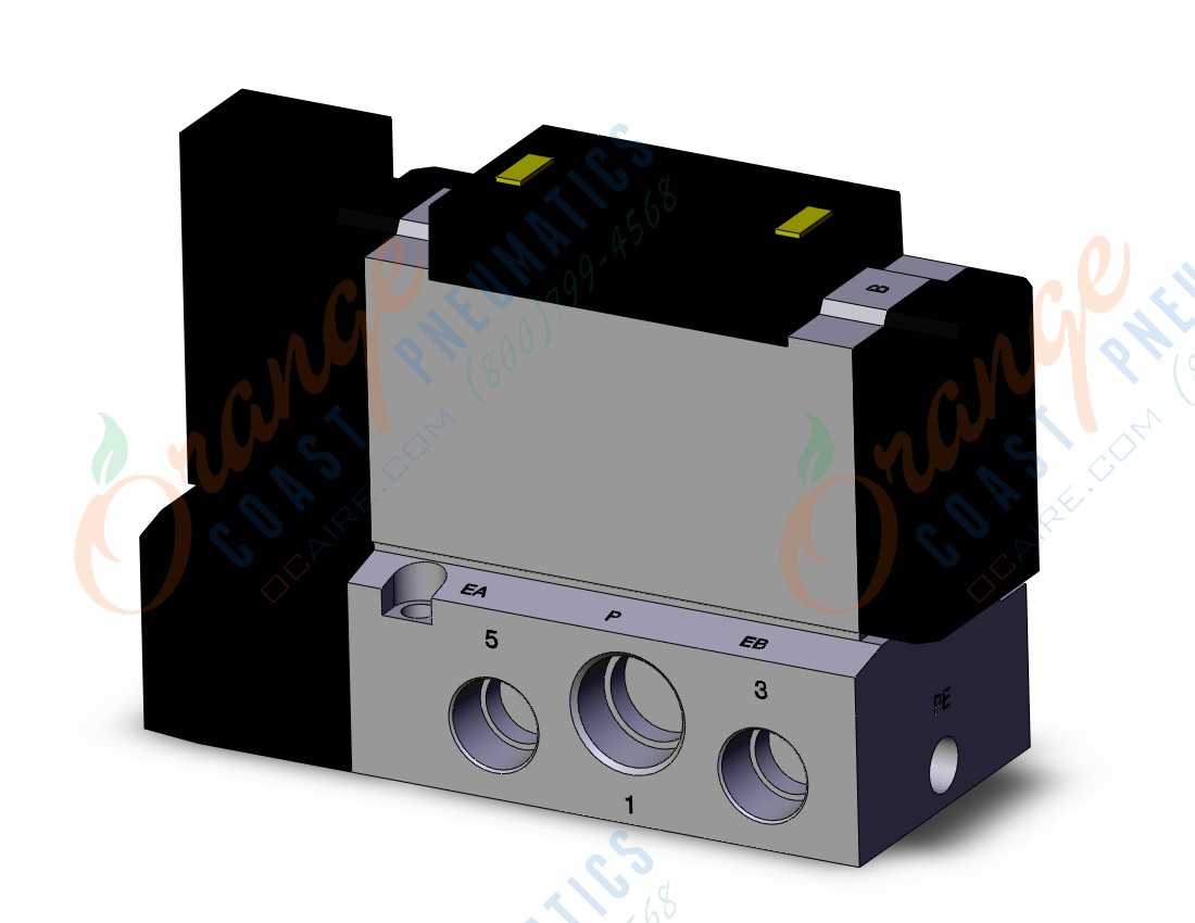 SMC VFR4100-3FZ-04T valve sgl plug-in base mount, VFR4000 SOL VALVE 4/5 PORT