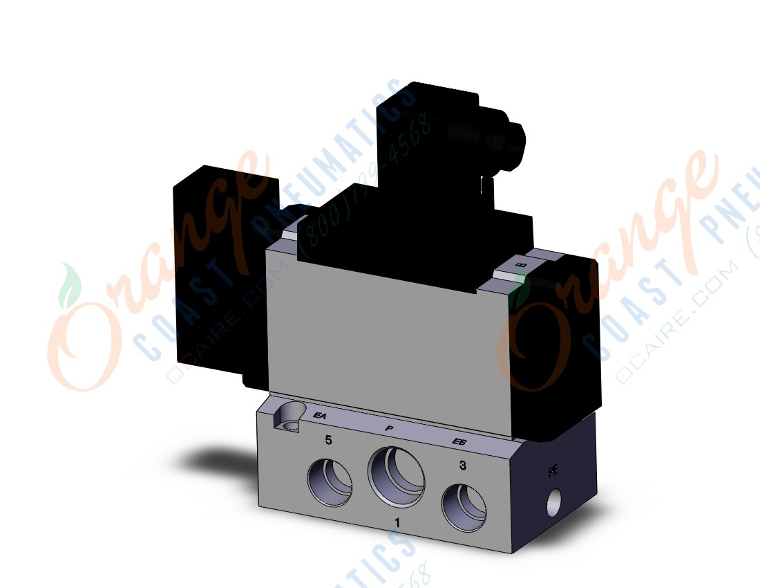 SMC VFR4110-4DZ-04T valve sgl non plugin base mt, VFR4000 SOL VALVE 4/5 PORT