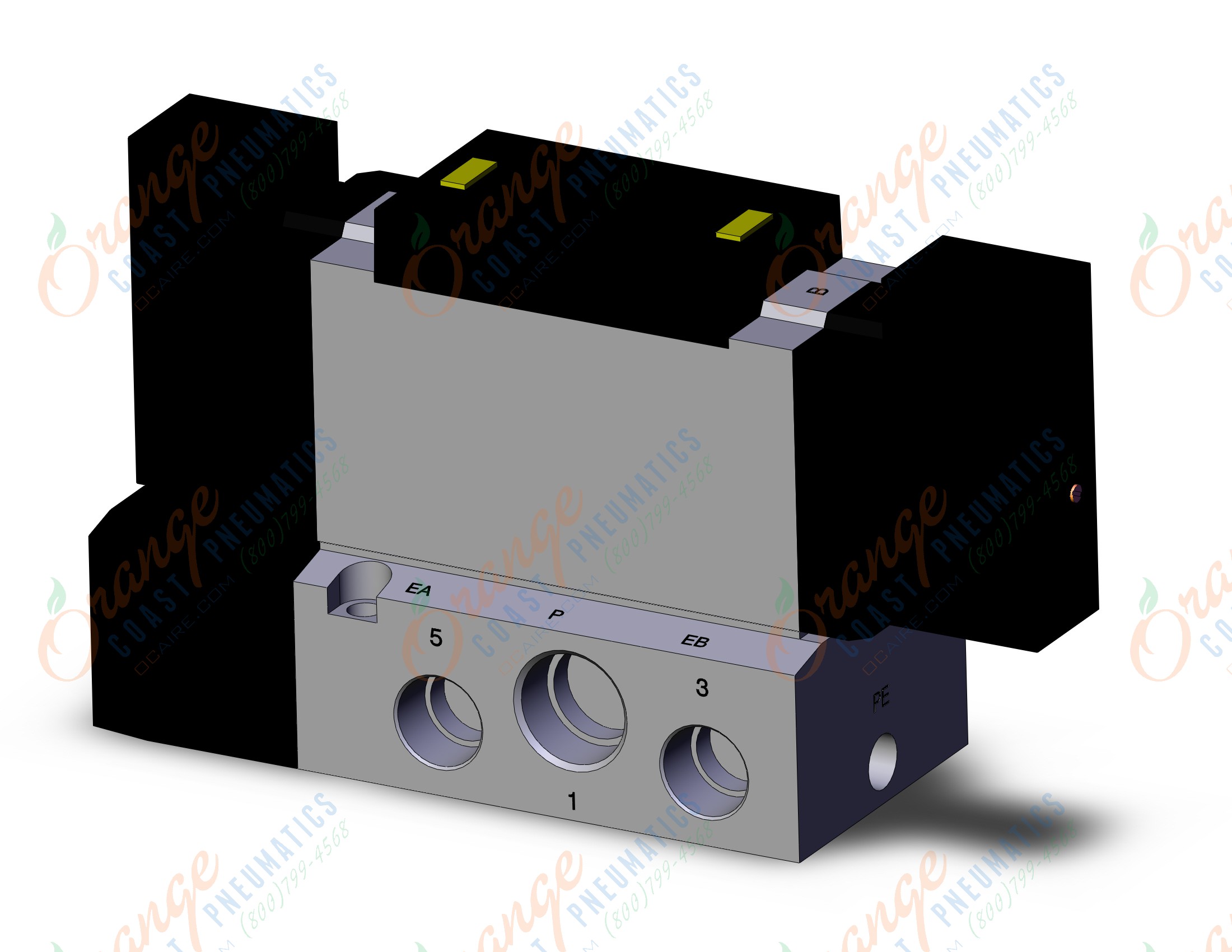 SMC VFR4400-5FZB-04T valve dbl plug-in base mount, VFR4000 SOL VALVE 4/5 PORT