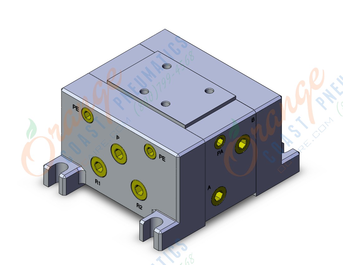SMC VV711-02Y-02U mfld, iso size 1, VV7* MANIFOLD ISO SERIES