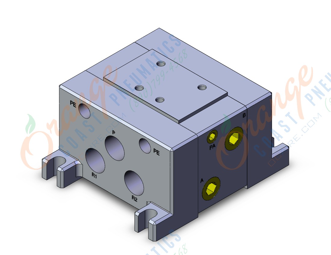 SMC VV711-03L-03D mfld, iso size 1, VV7* MANIFOLD ISO SERIES
