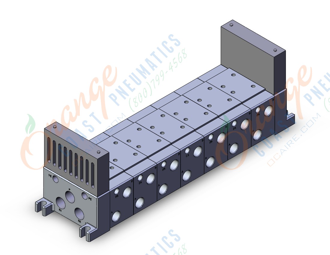 SMC VV717-03R-03BSB mfld, iso size 1, VV7* MANIFOLD ISO SERIES