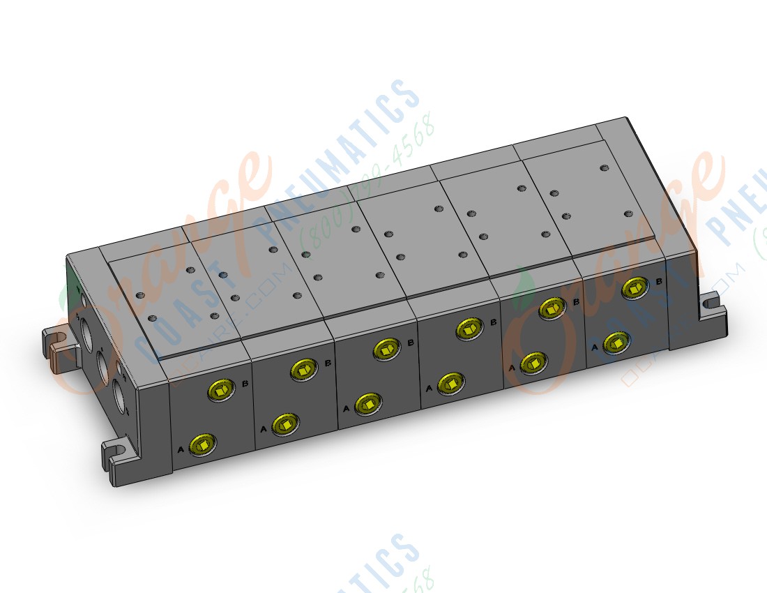 SMC VV726-03LT-04BT vv7* base mt 1/2, VV7* MANIFOLD ISO SERIES