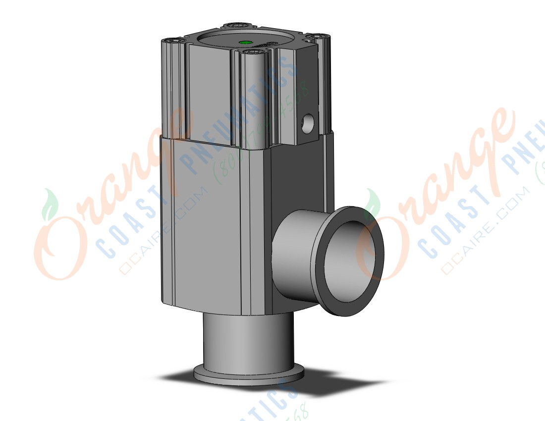SMC XLA-40H0-2 aluminum, high vacuum angle valve, HIGH VACUUM VALVE